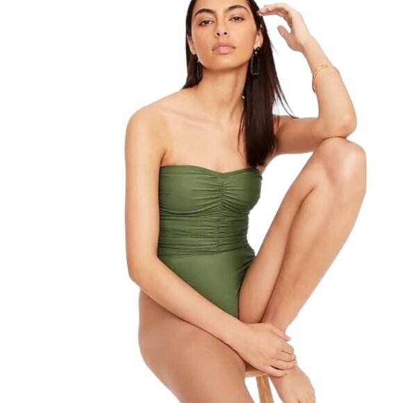 J. Crew One Piece Swimsuit Safari Green - Picture 2 of 11